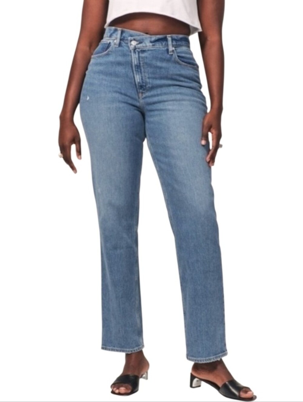 Abercrombie & Fitch Curve Love Ultra High Rise '90s Straight Jean Crossover 26 2